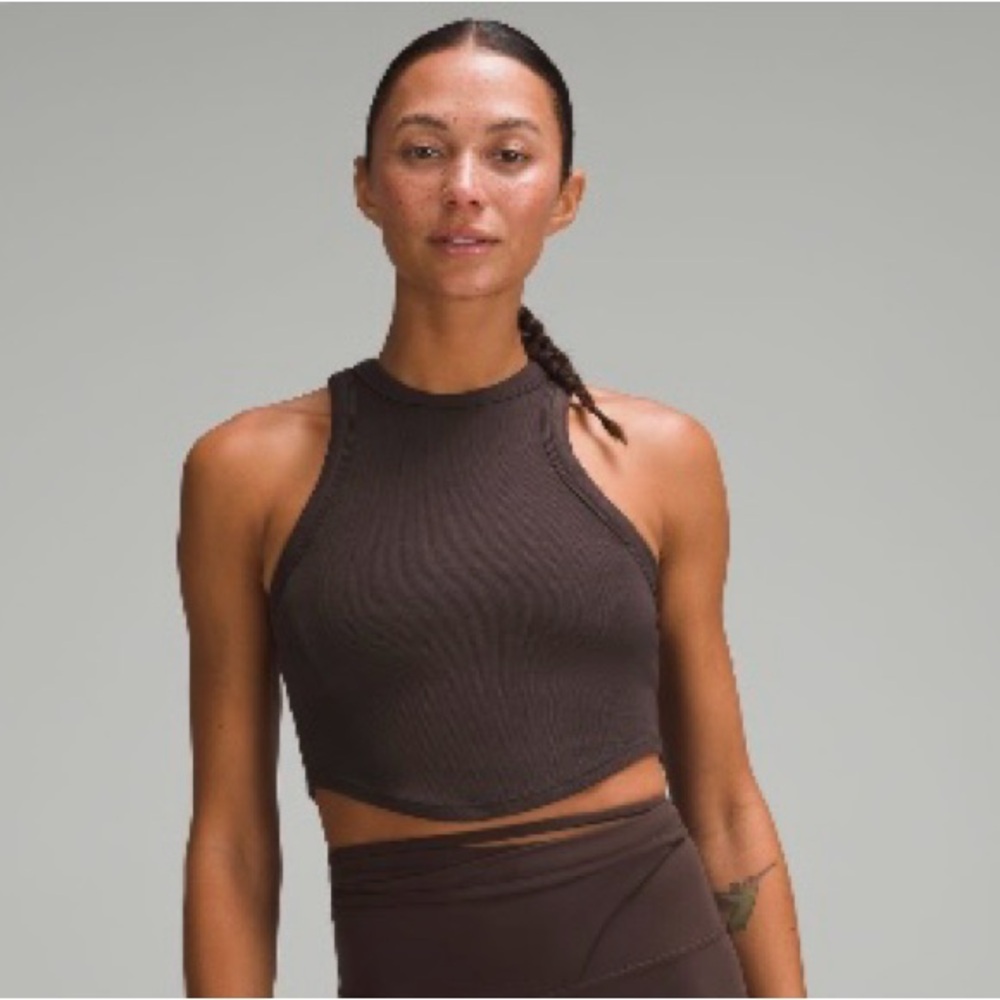 Lululemon Hold Tight Cropped Tank Top - Espresso